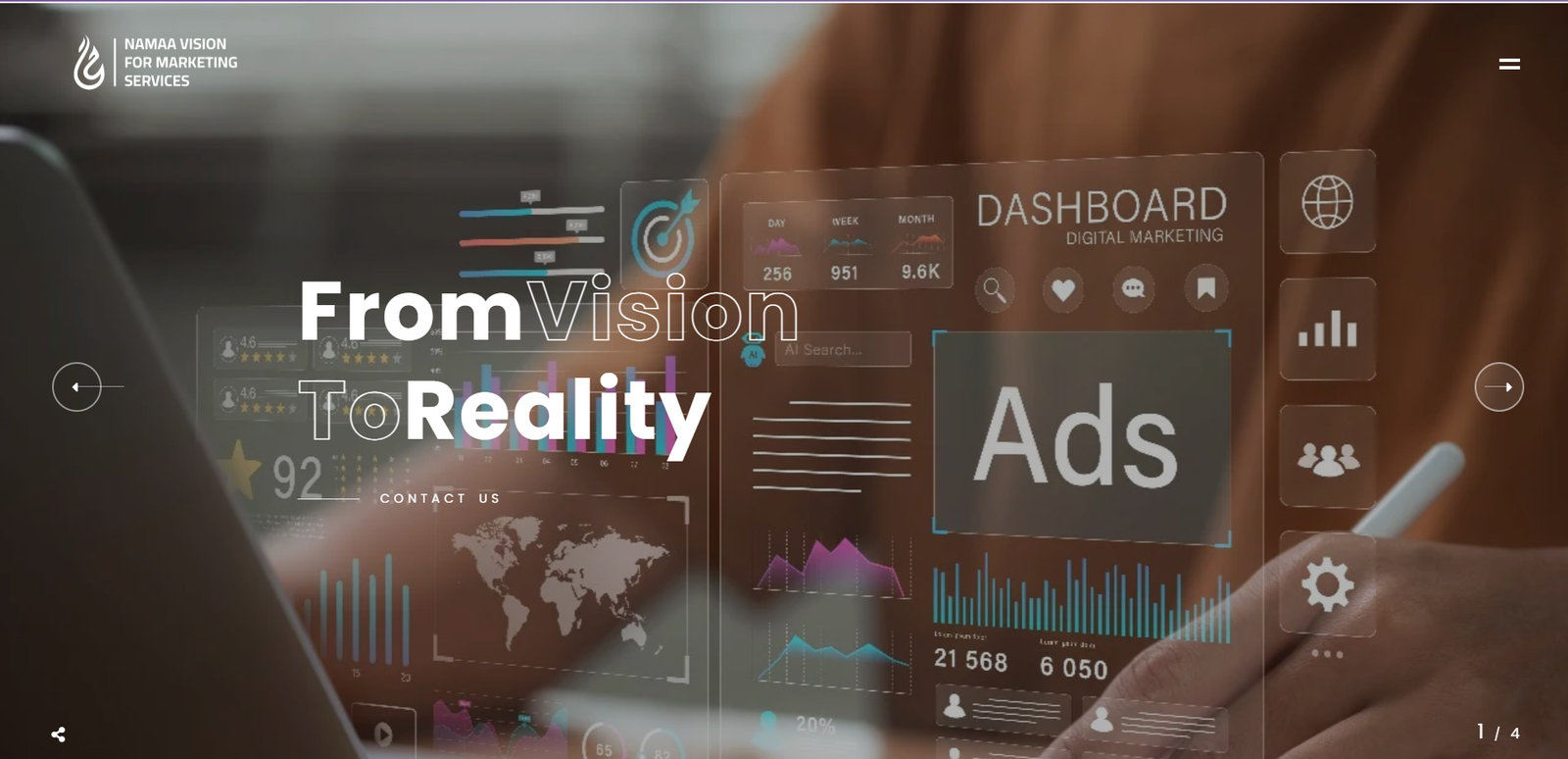 NAMA'A VISION marketing agency website screenshot