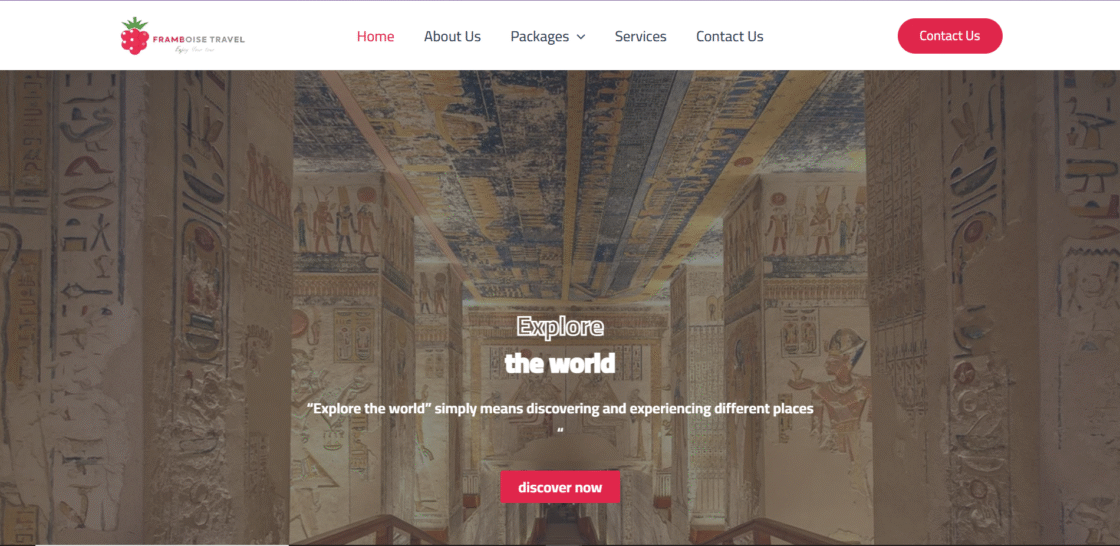 “Framboise Travel Website — Professional Travel Agency Web Design by Ahmed Elradwany”